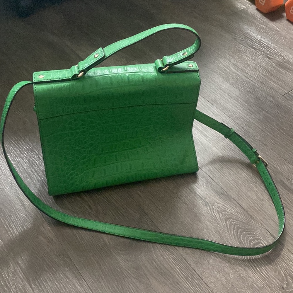 Kate Spade Green Crocodile Leather Darcy top handle - Picture 11 of 16